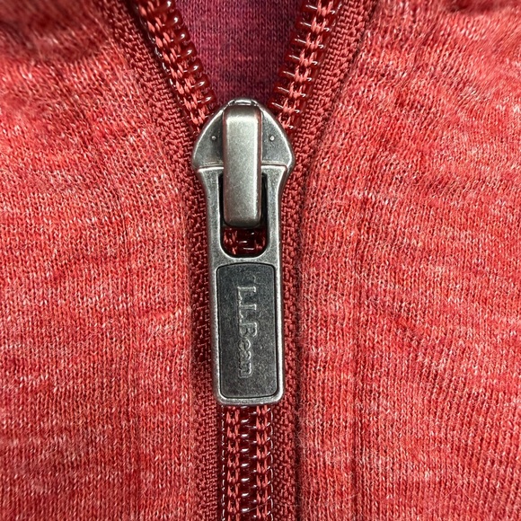 L.L.Bean Men's Heather Red/Rust Knit Quarter Zip Long Sleeve Shirt XXL Tall - Picture 3 of 8